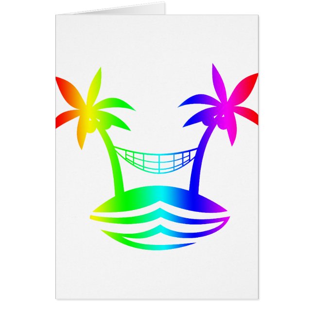 Cartão sorriso rainbow.png da praia do hammock da palma (Frente)