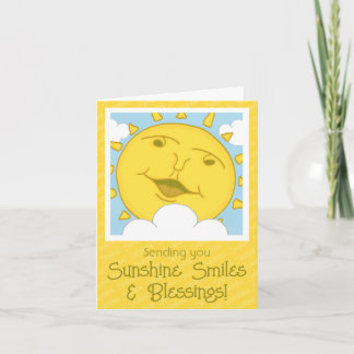 Cartão Sorriso sunshine bonito se recupera bem em breve