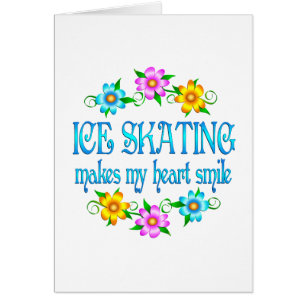 Cartão Sorrisos do patinagem no gelo