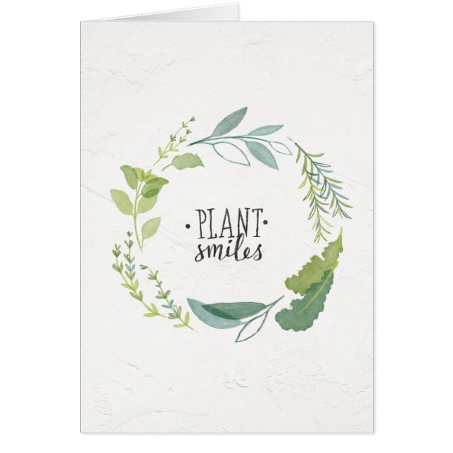 Cartão Sorrisos finos da planta das ervas II | (Frente)
