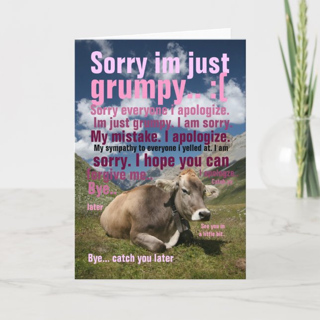 Cartão sorry (Frente)