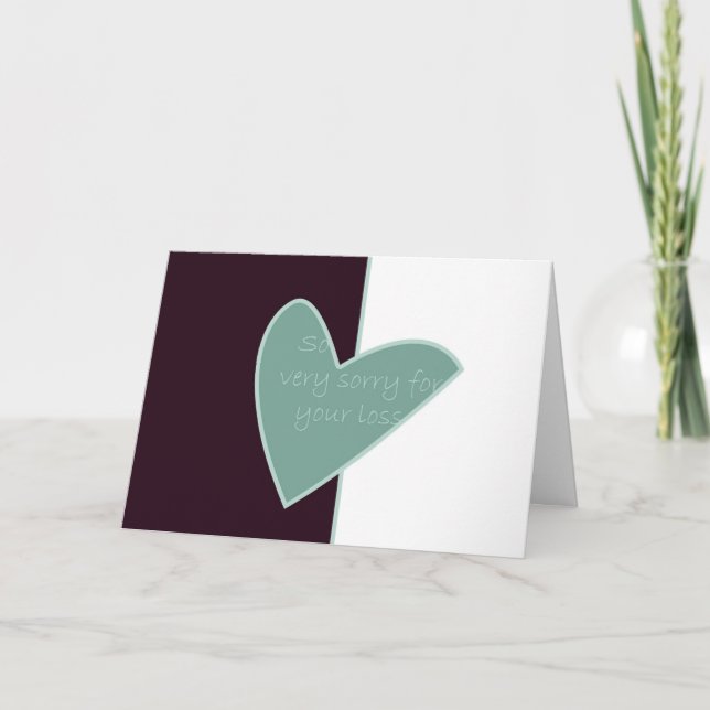 Cartão Sorry For Your Loss (Frente)