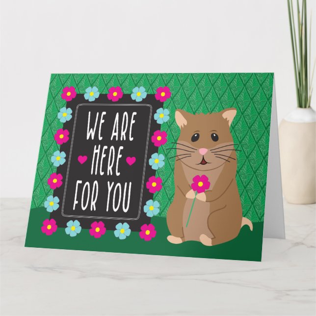 Cartão Sorry For Your Loss - Hamster (Frente)