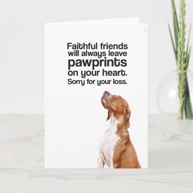Cartão Sorry For Your Loss (Pointer) - Greeting Card (Frente)