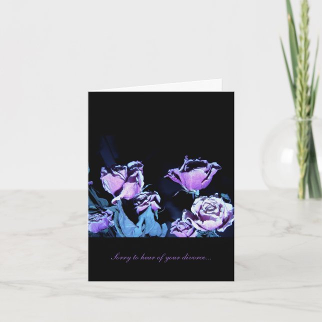 Cartão Sorry to hear of your divorce... (Frente)