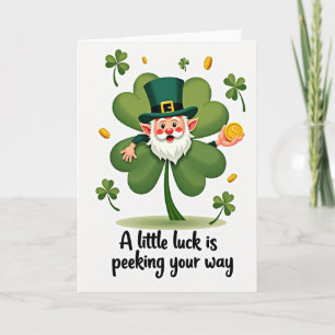Cartão Sorte da Moeda Shamrock