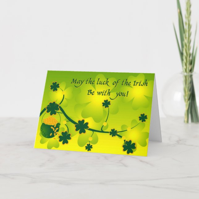 Cartão Sorte dos irlandeses (Frente)