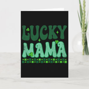 Cartão Sorte Mãe Família Correspondente Retro Groovy St P