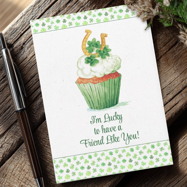 Cartão Sorte ter um amigo como você Dia de São Patrício (St Patrick's Day Friendship Card)