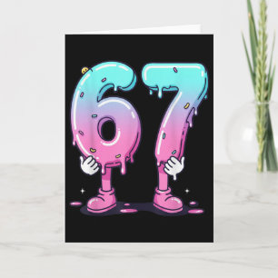 Cartão Sorvete 67 Drip (frente) Meme Six Seven Para Geraç