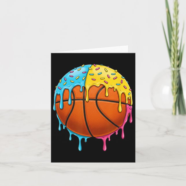 Cartão Sorvete De Basquete Com Prensas Coloridas (Frente)