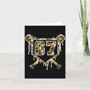 Cartão Sorvete De Beisebol Drip 67 Camo Seis Sete Piada