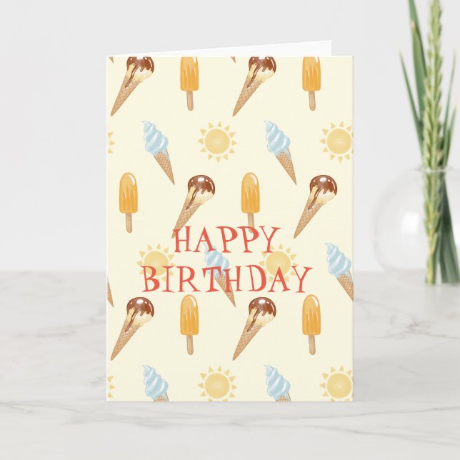 Cartão Sorvete de Verão (Frente)