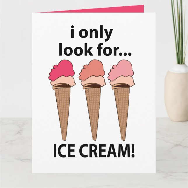 Cartão Sorvete Eu Só Procuro Sorvete (Frente)