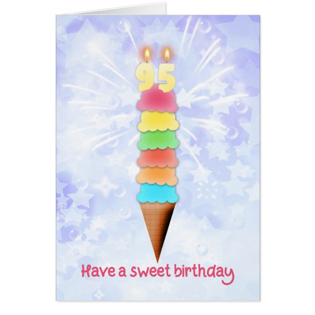 Cartão sorvete Giant de aniversário 95 (Frente)