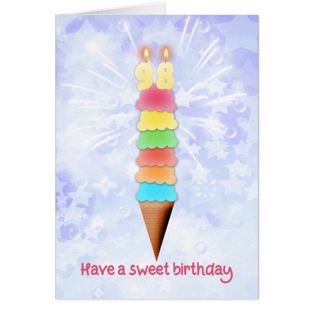 Cartão sorvete Giant de aniversário 98 (Frente)