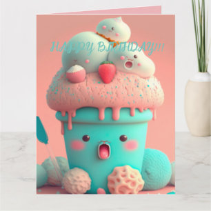 Cartão Sorvete Kawaii