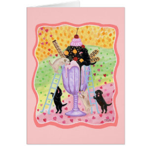 Cartão Sorvete Labradors