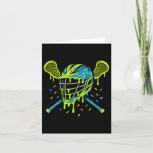 Cartão Sorvete Lacrosse Drix Lax Boys Helmet Stick Yout