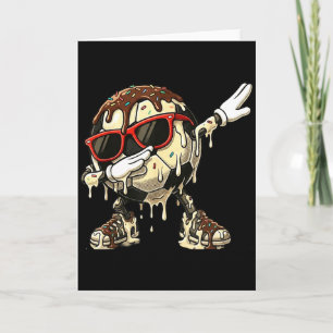 Cartão Sorvete Legal de Futebol Dab Dança Engraçado Derre