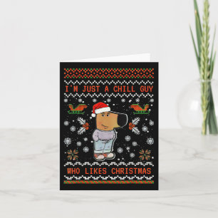 Cartão Sou apenas uma Cara de frio que gosta do Natal 1