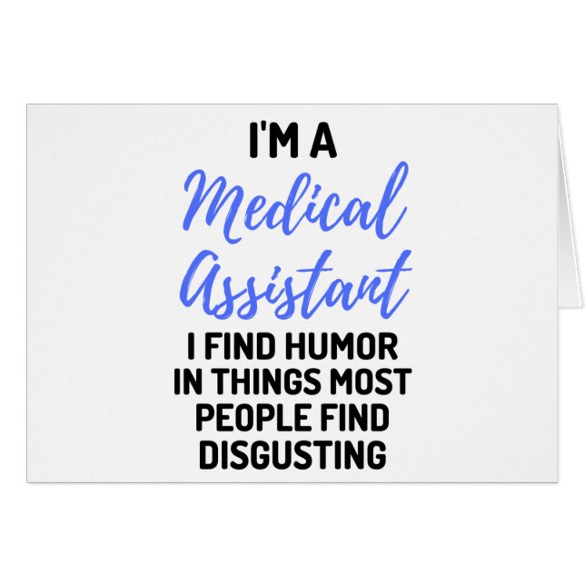 Cartão Sou assistente médico, acho humor nas coisas 2 (Frente Horizontal)