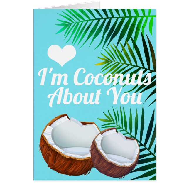 Cartão Sou Coconuts sobre você tropical (Frente)