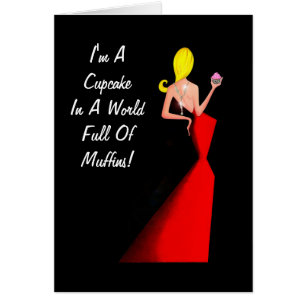 Cartão Sou Cupcake num Cheio mundial de caixões!