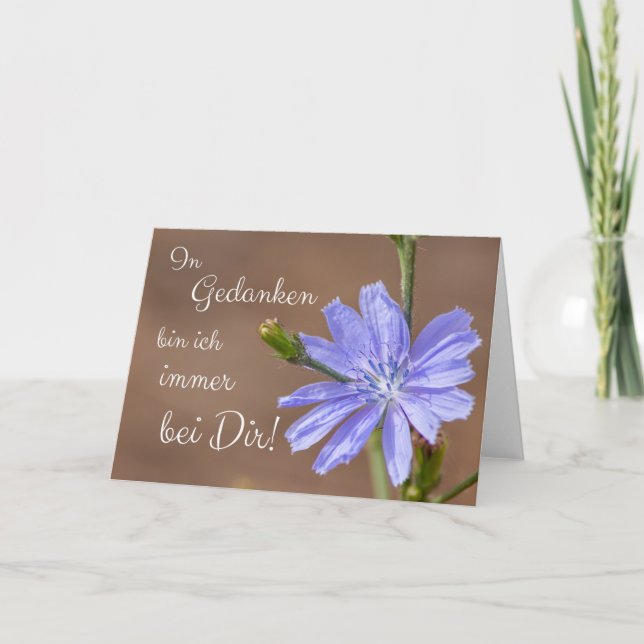 Cartão Sou em pensamentos contigo sempre! (Frente)