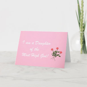 Cartão Sou filha do Deus mais alto!