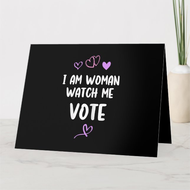Cartão Sou Mulher, Cuidado Para Votar (Frente)
