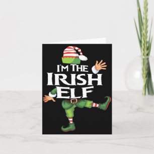 Cartão Sou O Duende Irlandês Véspera De Natal Xmas Esquad