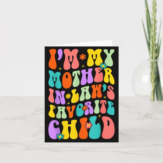 Cartão Sou O Filho Favorito Da Minha Sogra Humor Familiar (Frente)