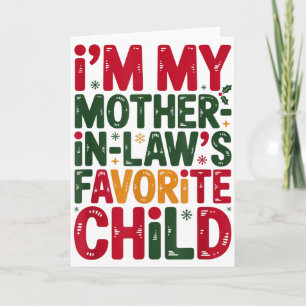 Cartão Sou o filho favorito da minha sogra Natal das mães