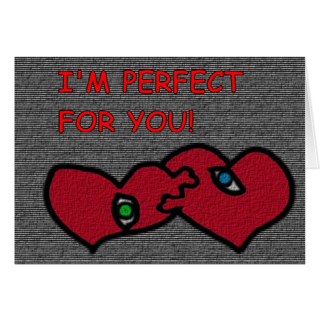 Cartão Sou perfeito para o seu (Frente Horizontal)