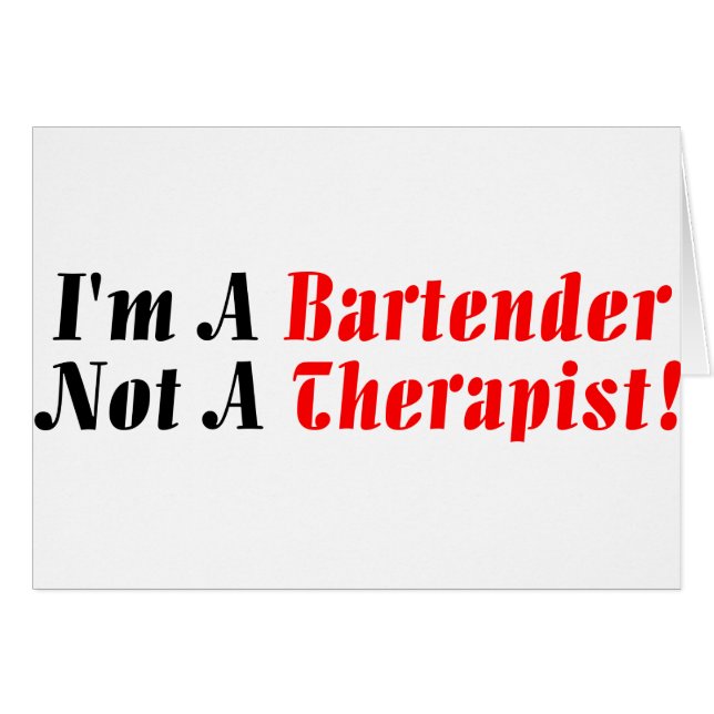 Cartão Sou Um Barman (Frente Horizontal)