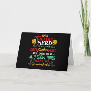 Cartão Sou Um Nerd Ator No Palco Amantes De Ator Atriz