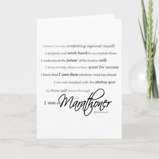 Cartão Sou um Parabéns de maratonista (Frente)