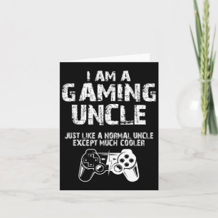 Cartão Sou Um Tio De Jogo Engraçado Jogador De Vídeo Gama