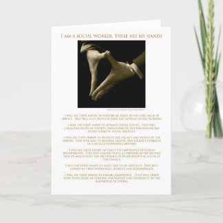 Cartão Sou Um Trabalhador Social, Estas São Minhas Mãos!