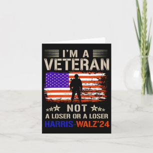 Cartão Sou um Veterano, Não um Trouxa ou Perdedor Anti Tr