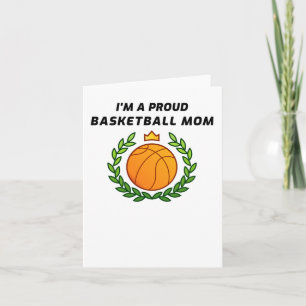 Cartão Sou uma mãe de basquete orgulhosa