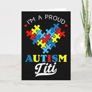 Cartão Sou uma tia orgulhosa do autismo Titi Conscientiza