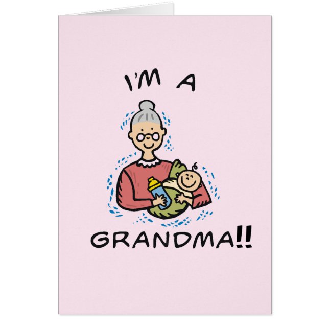 Cartão Sou vovó-avó e bebê (Frente)