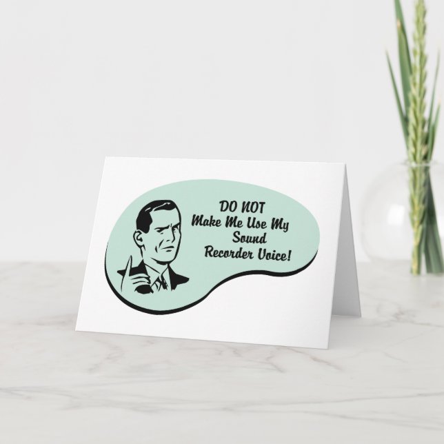 Cartão Sound Recorder Voice (Frente)