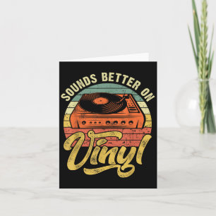 Cartão Sounds Better On Vinyl - Discos Music Lover Record