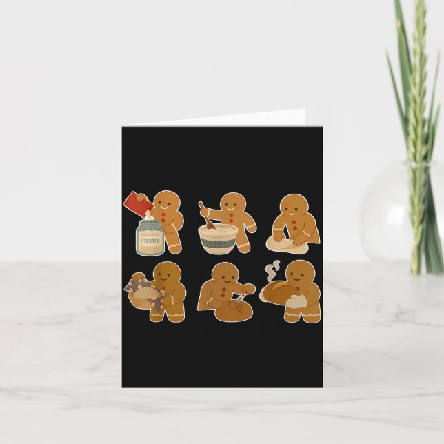 Cartão Sourdough Bread Christmas Gingerbread Homemaker Ba (Frente)