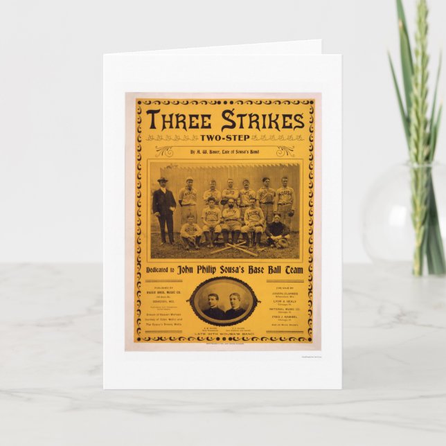 Cartão Sousa Baseball Team Music 1902 (Frente)