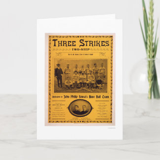 Cartão Sousa Baseball Team Music 1902