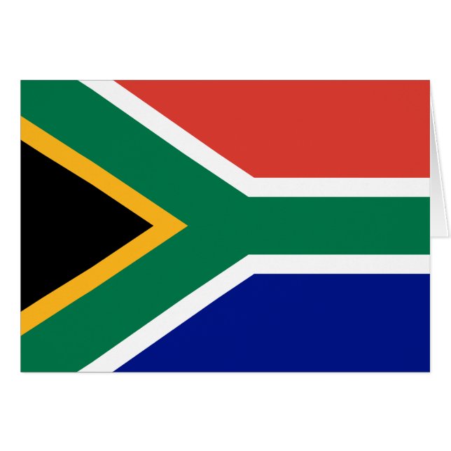 Cartão South Africa Flag (Frente Horizontal)